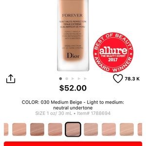 Dior Forever Perfect Broad Spectrum SPF 35 in 030